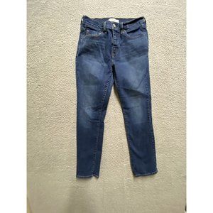 Women's Levi's 505 Mid Rise Straight Leg Denim Blue Jeans Size 8M